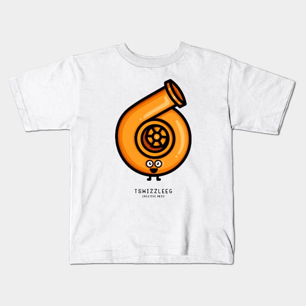 Cutest Turbo - Orange Kids T-Shirt by hoddynoddy